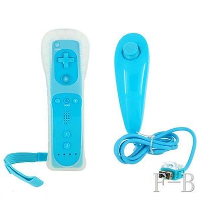 Mando Wii Motion Plus + Nunshuck + Funda Azul