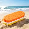 Swimming Goggles Case Double-Sided Color with Portable Handle Container Soft Silicone Ventilation Holes Water Drainage Storage Box