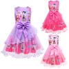 82993 Kid Girls Kpop Demon Hunters Sleeveless Bow Mesh Dress