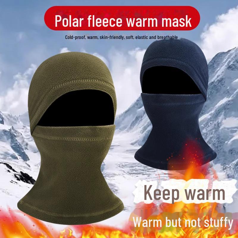 Plüschwarme Polarfleece Outdoor-Sportmaske - Winddichter Kopf- und Nackenschutz zum Radfahren