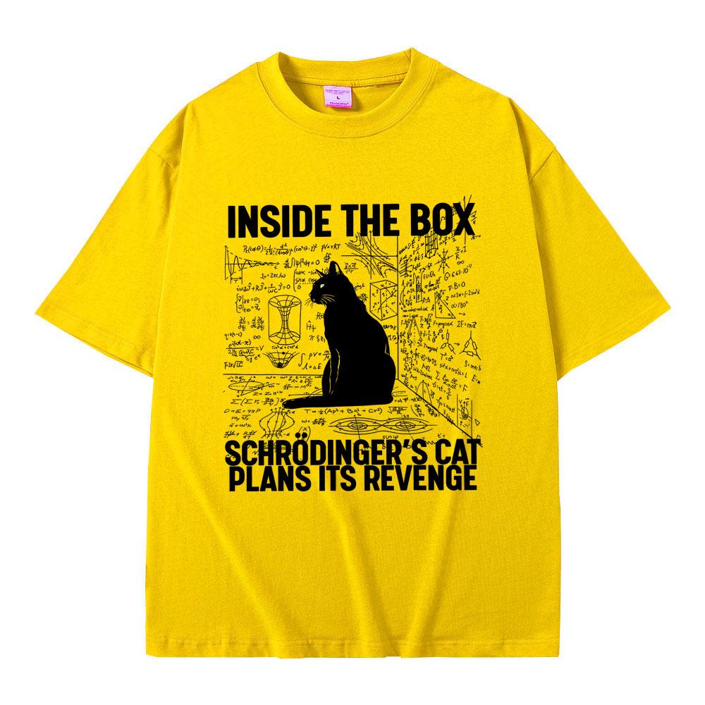 

Limited Schrodinger Cat Lovers Funny Meme Tshirt Women Casual Cotton Vintage Streetwear Unisex Crewneck Tshirts 4XL