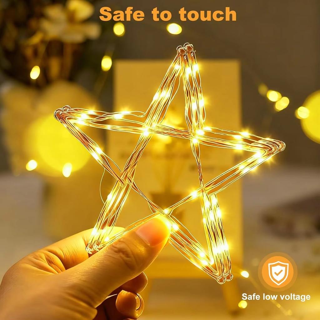 5/20m Rechargeable RGB String Lamp LED Fairy Light String LED Flashing Warmlight Adjustable Dimming forBedroom Christmas Tree