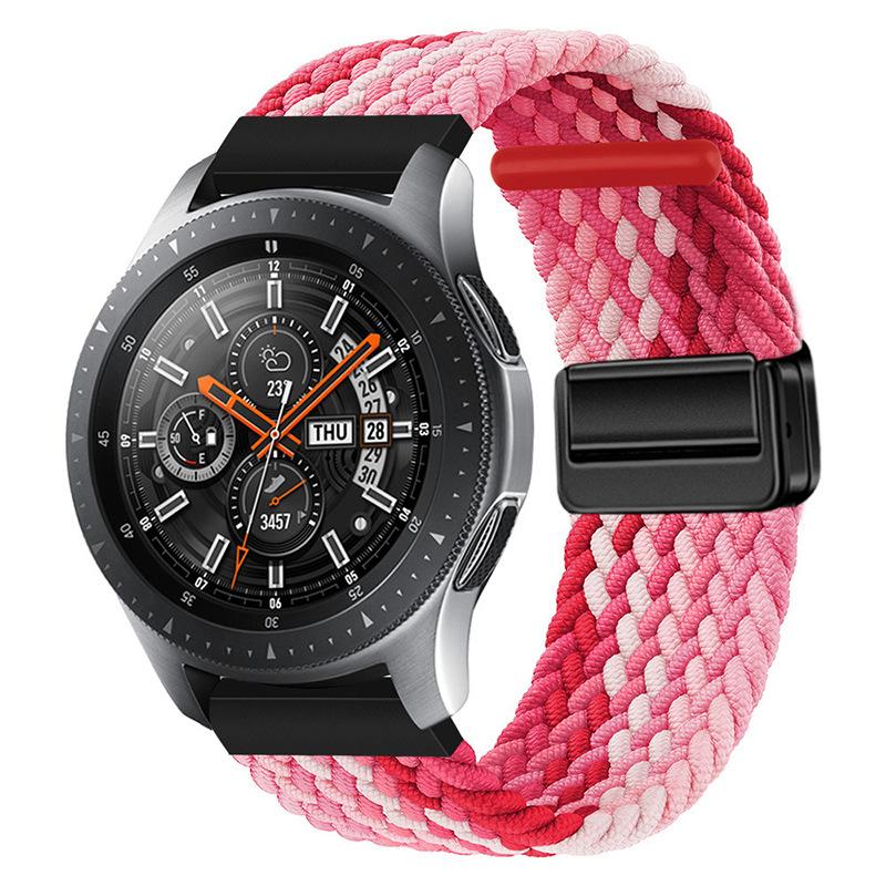 Suitable for Huawei Samsung Smart Watch with Magnetic Buckle Nylon Strap