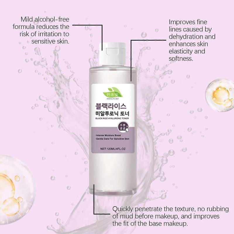 Hanchobit Black Rice Hyaluronic Acid Toner Daily Deep Moisturizing and Gentle Skin Care Facial Essence