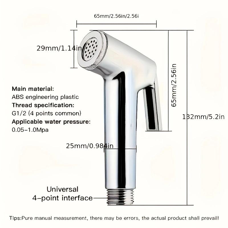 Toilet Bathroom Hand Held Bidet Spray Diaper Shower Sprayer Set Flow ABS Control Portable Shattaf Jet Douche