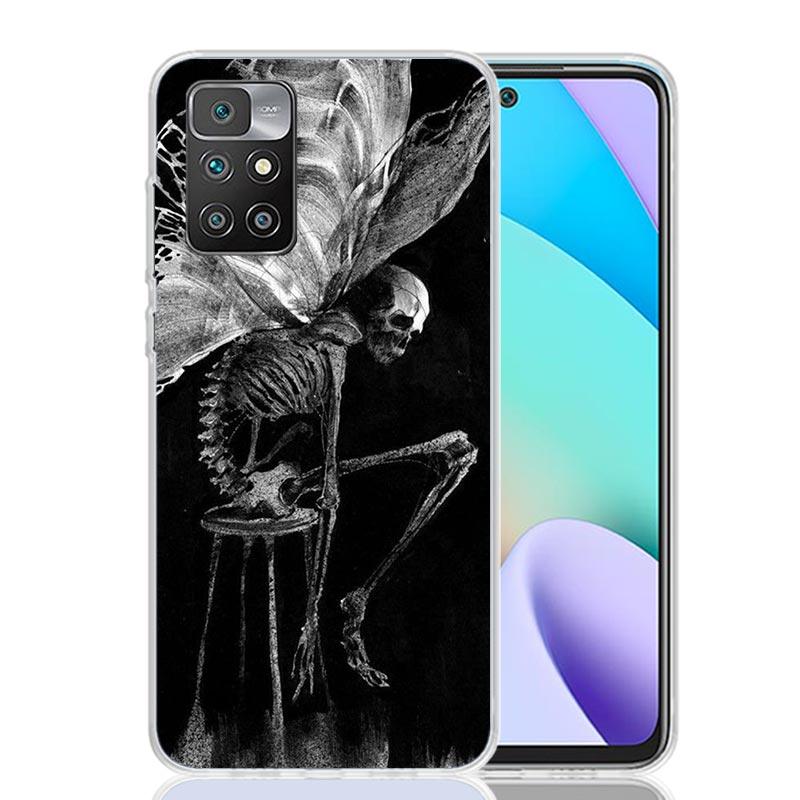 Retro Skull Butterfly Phone Case for Samsung Galaxy A17 A16 A15 A14 A13 A57 A56 A55 A54 A53 A37 A36 A35 A34 A33 A26 A25 A24 A23