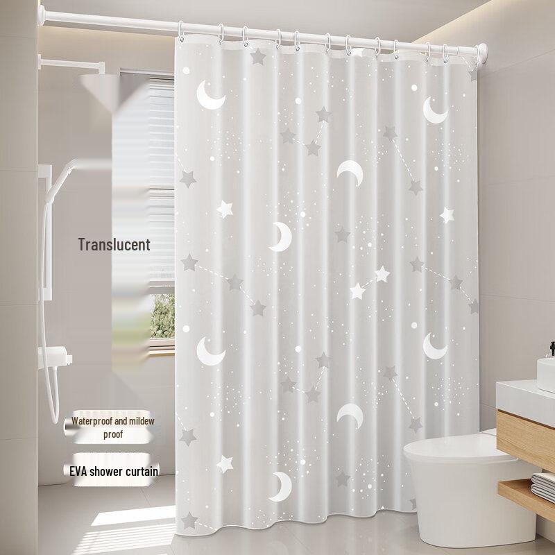 LIEI Premium Waterproof Mildew-Proof EVA Shower Curtain