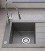 Gray Granite Sink Nayes 62x44 + Siphon + Faucet + Plug