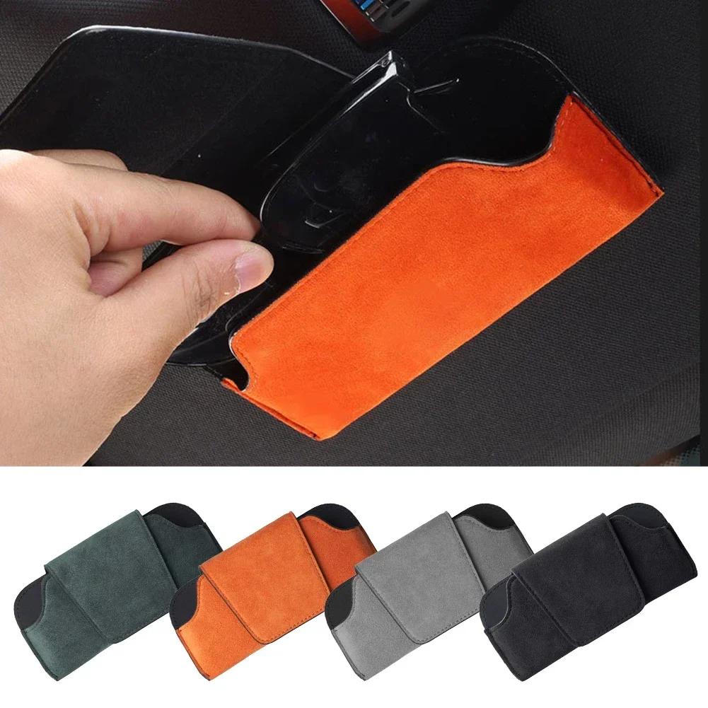 Car Glasses Case Auto Sun Visor Glasses Holder Sunglasses Clip Card Ticket Holder Multi-Function Automobile Accessories Storage