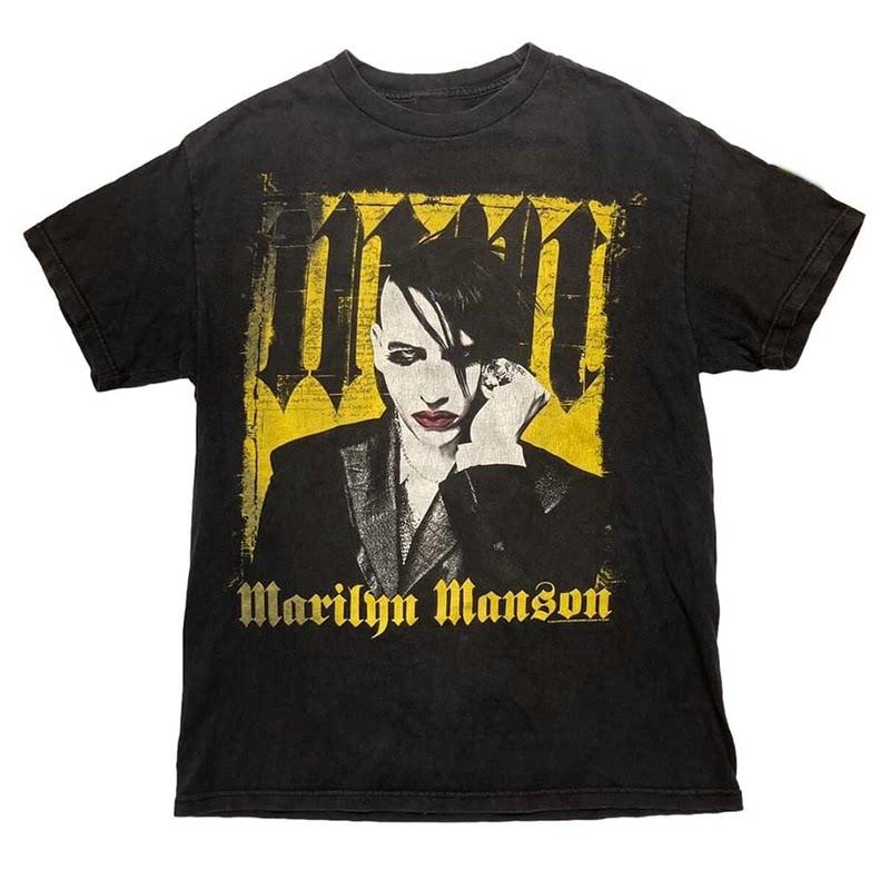 Marilyn Manson Abstract Casual TShirt Luxury Band Brand for Men and Women Top
