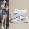 Little White Shoes Women's 2025 Spring and Autumn New Fashion Flat Baseplate Shoes Student Breathable Women's Shoes Internet Celebrity Single Shoes C