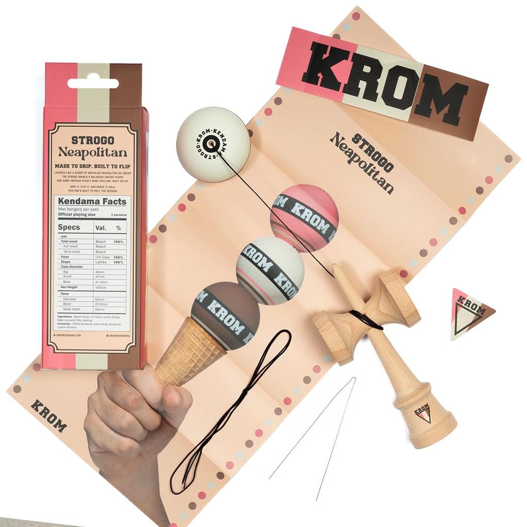 Kendama KROM STROGO NEA Krom Strogo Napoliten (Vanilya)