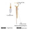  Imitation Pearl Cuban Chain Pendant Tassel Earrings Stainless Steel 18k Pvd Plated Texture Attractive Jewelry Waterproof