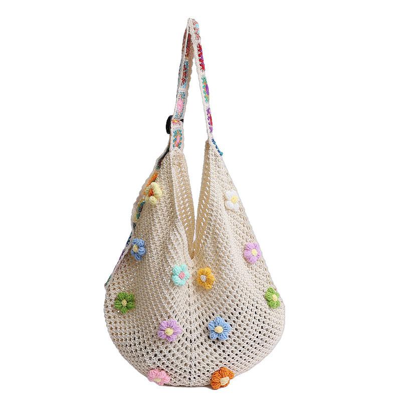 Cotton Large Tote Bag With Double Shoulder Straps For Casual Travel And Daily Use