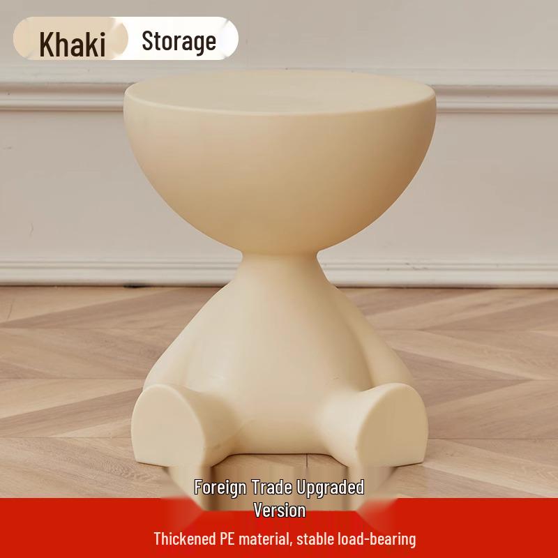 Mini Bear Movable Bedside & Sofa Side Table with Storage Rack