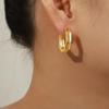 18K Gold Plated Geometric Polygon Earrings - Elegant & Versatile Design