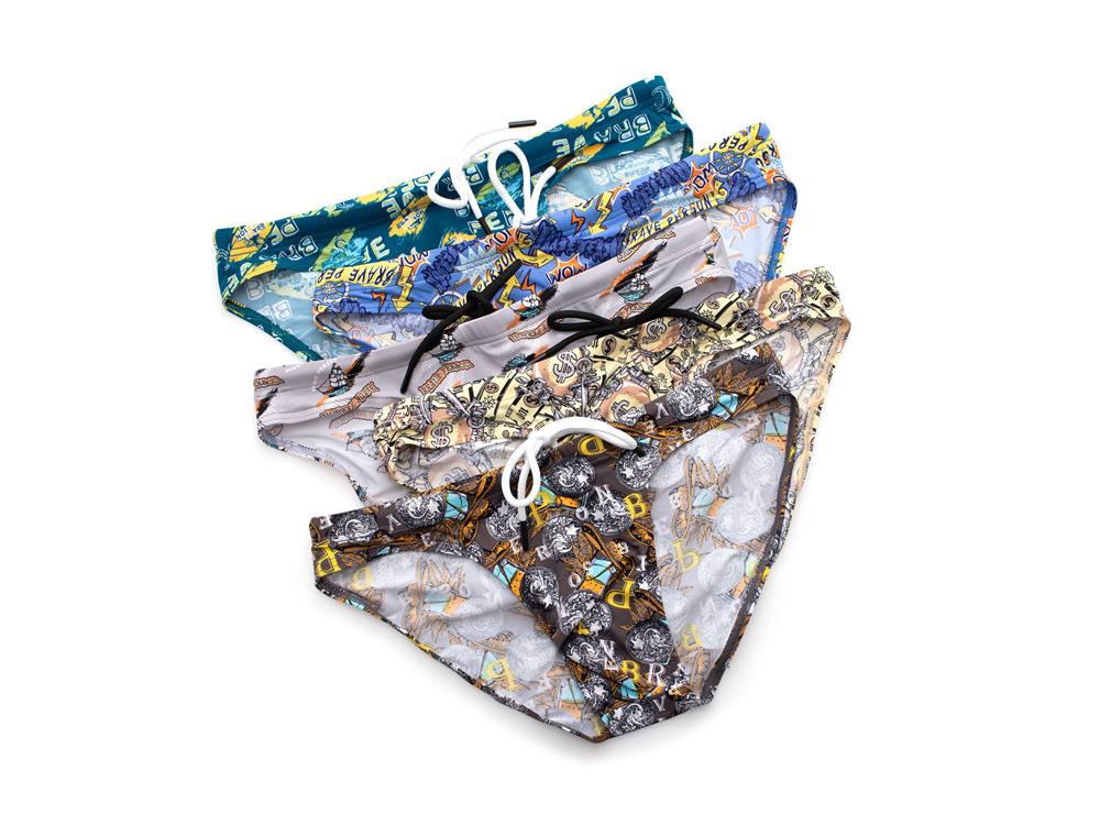 BRAVE PERSON Fearless Captain Men's Triangle Bikini Swim Briefs