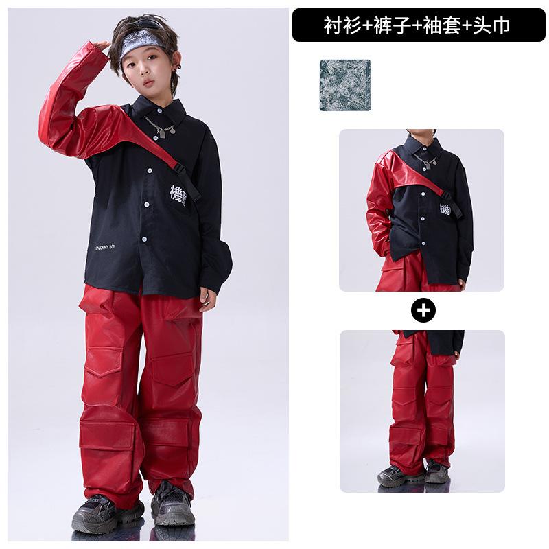 Neujahrstag Street Dance Kinder Trendige Kleidung HipHop Performance Kleidung Jungen HipHop Cool Gutaussehend Mädchen Jazz Dance Kleidung Modisch