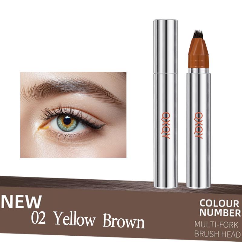 Multi Pronged Brush Head Eyebrow Pencil Dual-Use Smooth & Blendable Eyebrow Gel For Natural Makeup