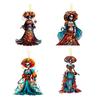 Halloween Car Pendant Skeleton Bride Rearview Mirror Ornament Car Interior Decor Gothic Style Auto Accessories