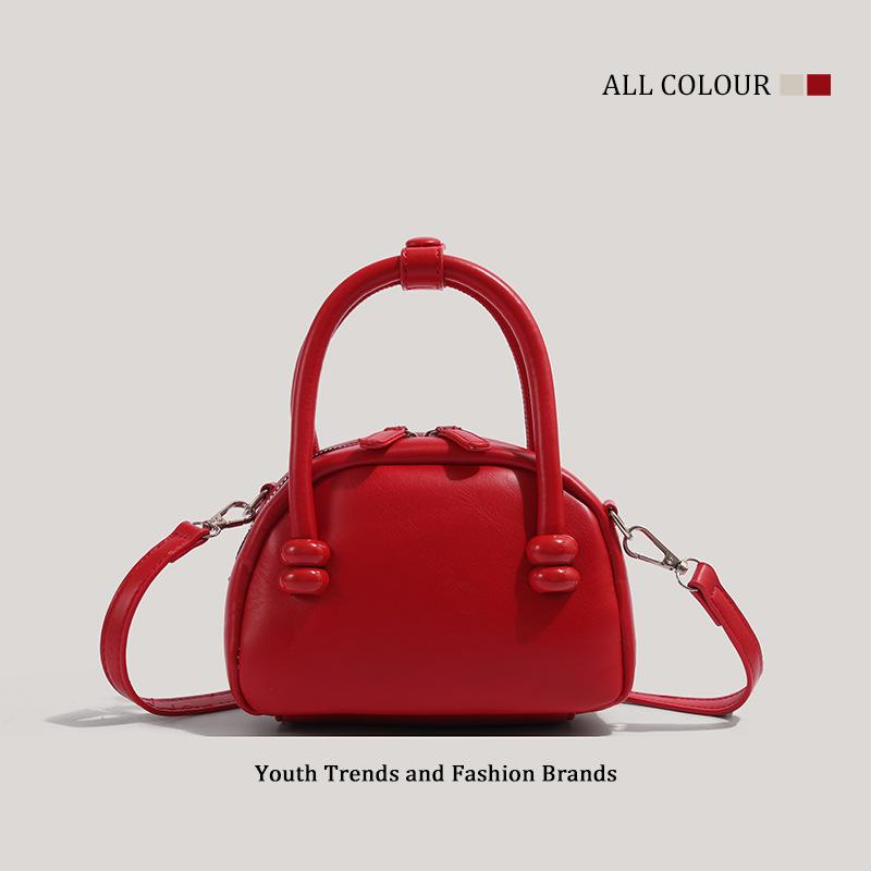 Портативная сумка Boston, высококачественная, универсальная сумка через плечо, красная свадебная сумка