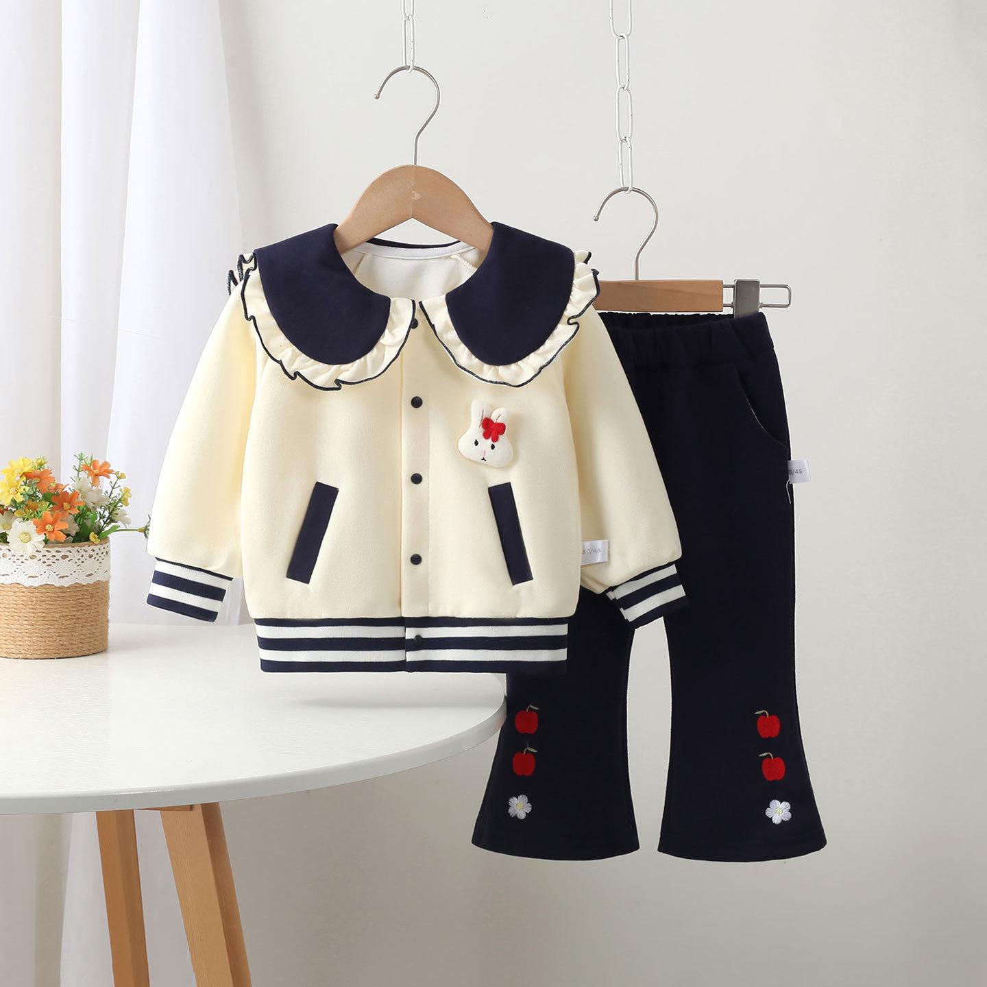 

Модный комплект-двойка для девочек Осень 2025: Куртки и отдельные предметы одежды для годовалых детей 80cm