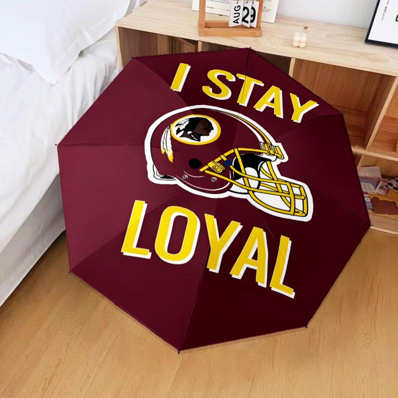 Redskins Football Club Design Umbrella Folding umbrella, automatic umbrella 8-Frame for Travel, camping Use Gift for Halloween Christmas