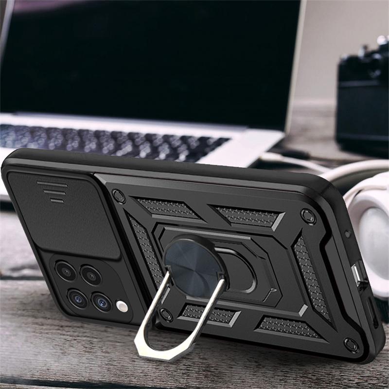 For Samsung Galaxy A12 Case Shockproof Metal Magnetic Ring Armor Phone Cases For Samsung A12 A 12 GalaxyA12 Lens Protect Cover