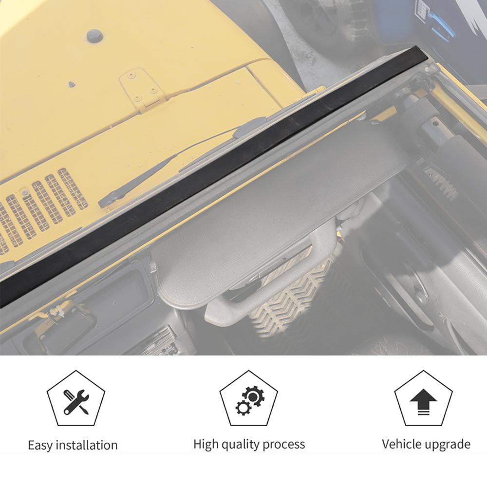 Car Roof Soft Rubber Strip Pad Rubber Seal Strip for Jeep Wrangler TJ 1997-2001 2002 2003 2004 2005 2006 Exterior Accessories