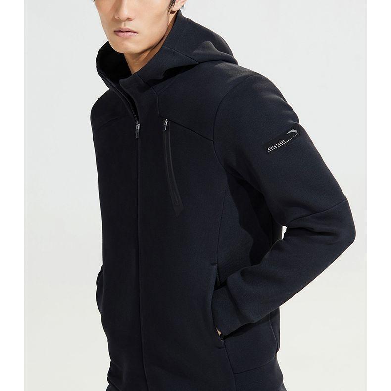 ANTA Jackets Men's Black Hooded Moderate Other 152317733-5