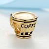 Latest Bead Elements Charm European Retro Adorable Coffee Cup Bead Components Suitable For Female Bracelets and Bracelet Accessory Accessories