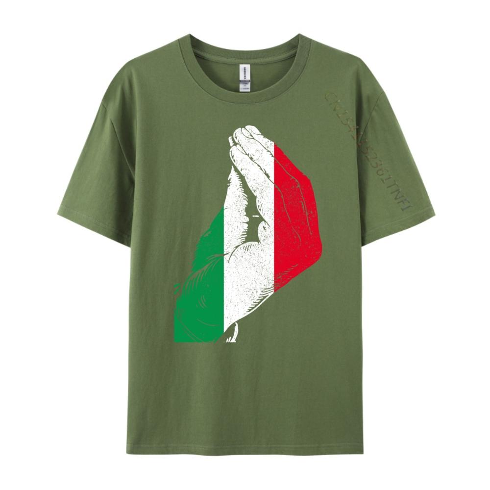 Italy Hand Gesture Italy Flag Pride Free Shippping Clothes Luxury Tshirt Birthday Cute Oversized T Shirt
