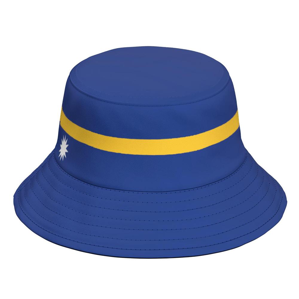 

Nauru Fisherman Hats Free Custom Made Number Team Logo Bucket Cap Country Travel Fishing Naurun Nation Republic Flag Headgear