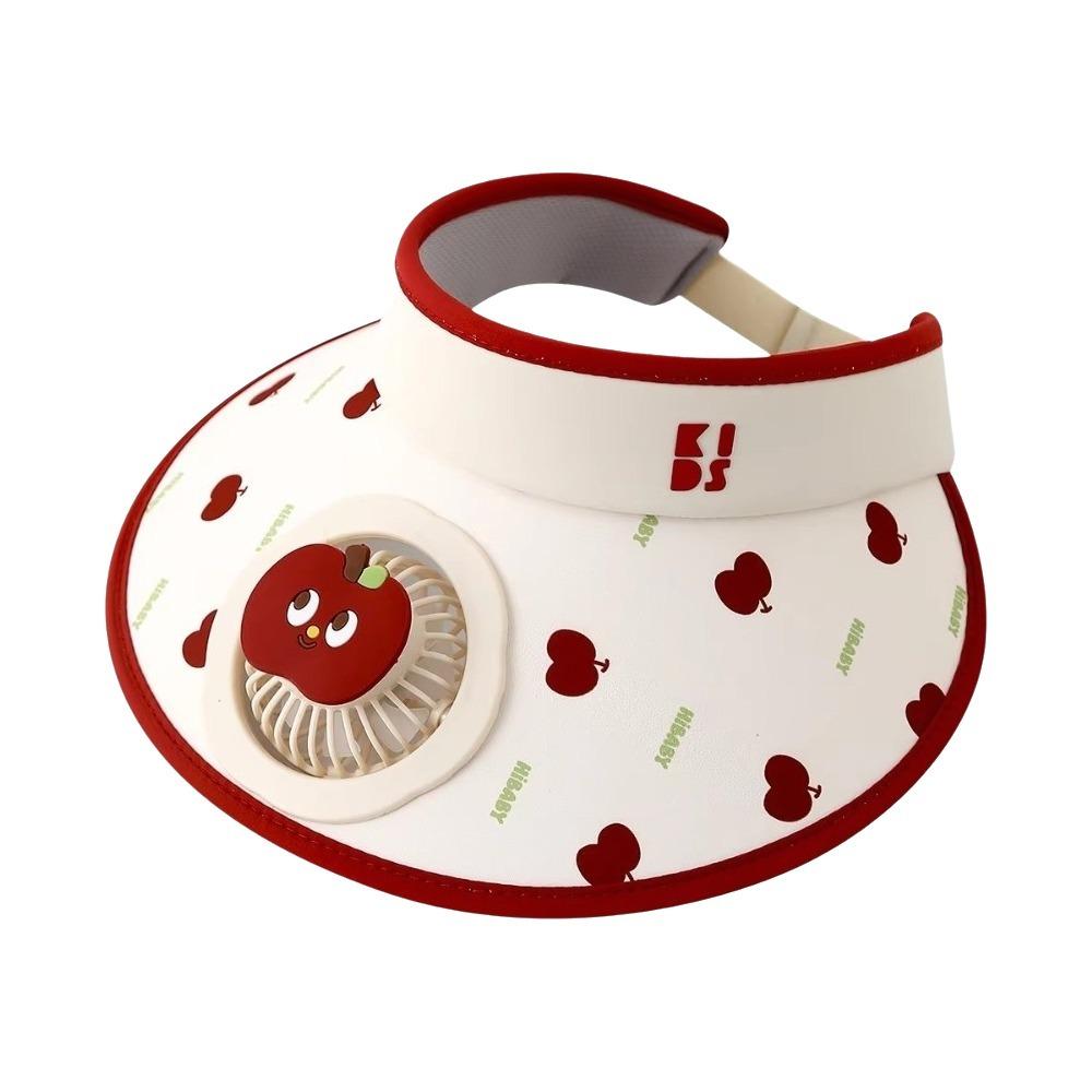 Cartoon Children Fan Hat Breathable Cooling Sunshade Hat Fashion Sunscreen Empty Top Hat Camping