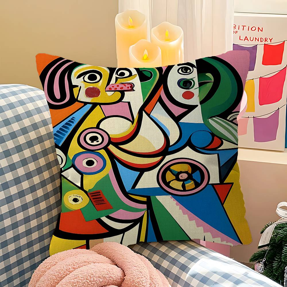 Pablo Picasso Famous Artwork Cushion Cover Car Throw Pillow Case For Sofa Car Christmas Gift 40x40cm 45x45cm