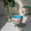 Handmade Flower Ceramic Mug Goblet Ice Cream Dessert Cup Water Cups Beverage Cups Juice Cup Wine Glass Coffee Mug Milk Mugs