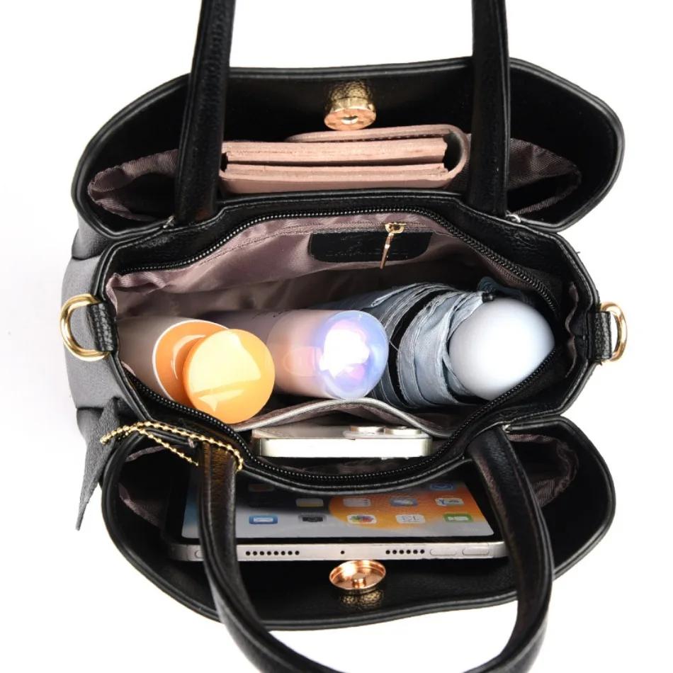 Soft Leather Luxury Handbags Women Bags Designer Female Bags for Women Casual Solid Color Tote Handbag