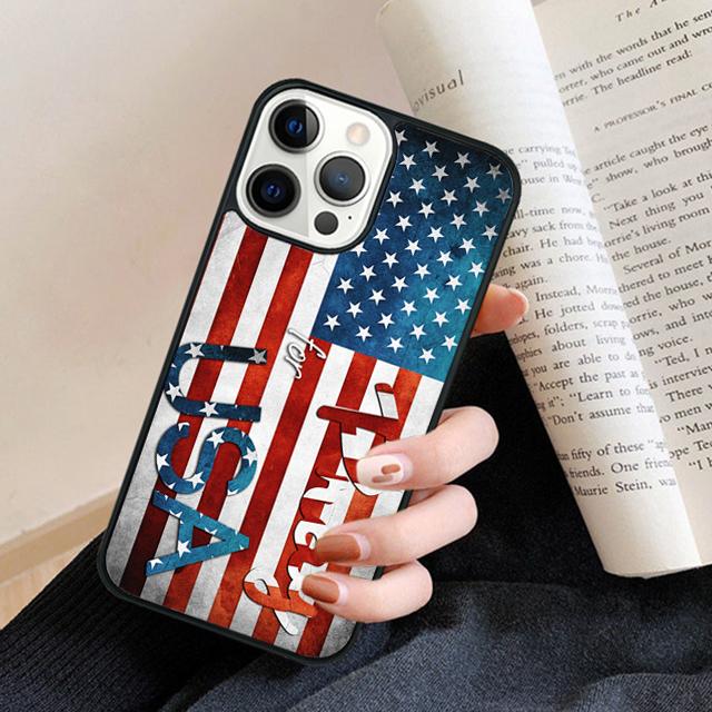 American Flag Phone Case Back Cover for iPhone 17 Air 16 15 14 13 11 12 Pro Max Plus Fundas Coque