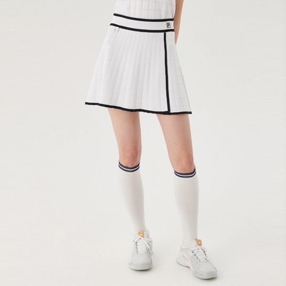Fila Knit Pleats Skirt Model WHITE/080