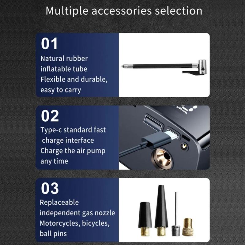 High Efficiency Vehicle Starting Device Digital Tire Inflator Electric Air Compressor Pump for Accurate Pressure Control