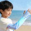 Mangas de Brazo para Correr en Verano Niños Puño Ajustable Protección UV Cubrebrazos Parasol Seda de Hielo Protección Solar Exterior Mangas de Brazo