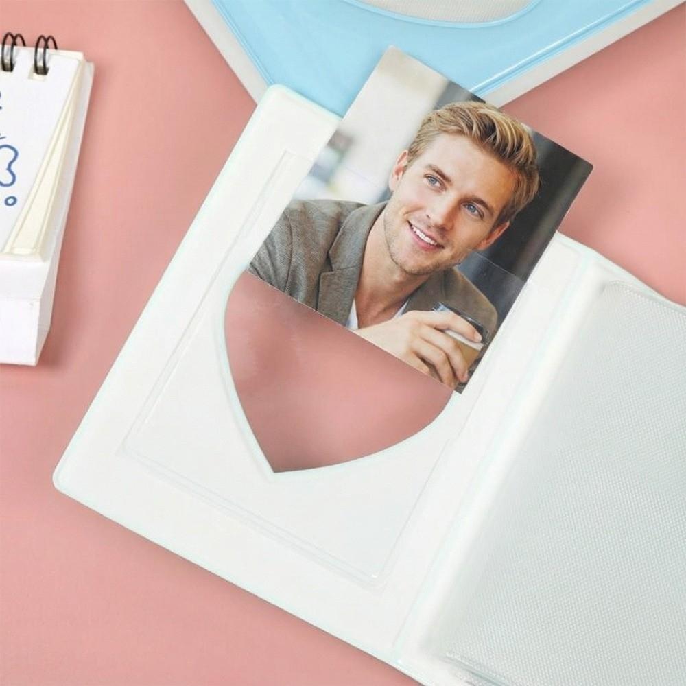 Heart Cutout Card Book Macaron Photo Binder Portable Card Storage Kpop Card Keep