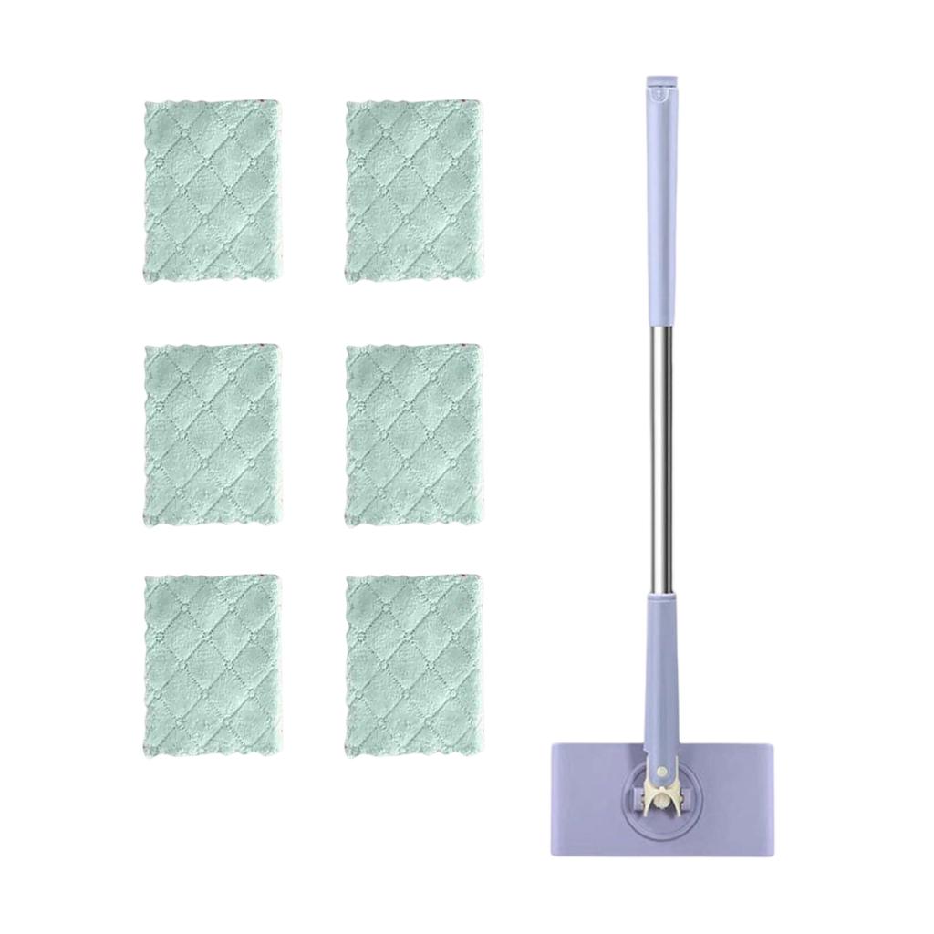 Verbesserter Grip-Mopp, Wischmopp mit automatischem, freihändigem Schiebe-/Ziehgriff, 360° drehbarem Kopf, geeignet für Bad und Küche