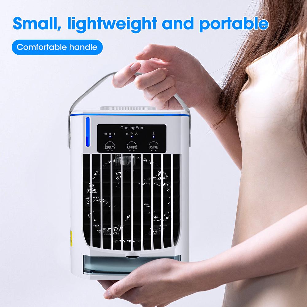 Cross-border Desktop Humidifying Cooling Fan with Water-cooled Spray Air Conditioner Function for Summer Use