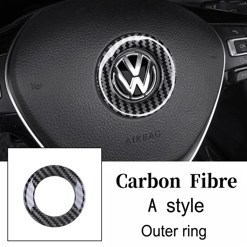 BSN1 Emblems Car Steering Wheel Emblem Sticker Interior Accessories For Volkswagen GTI Polo Golf Passat Scirocco Beetle Tiguan Magota