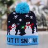 Festive Christmas Decoration Knit Beanie Hat With Led Lights For Adults And Kids
