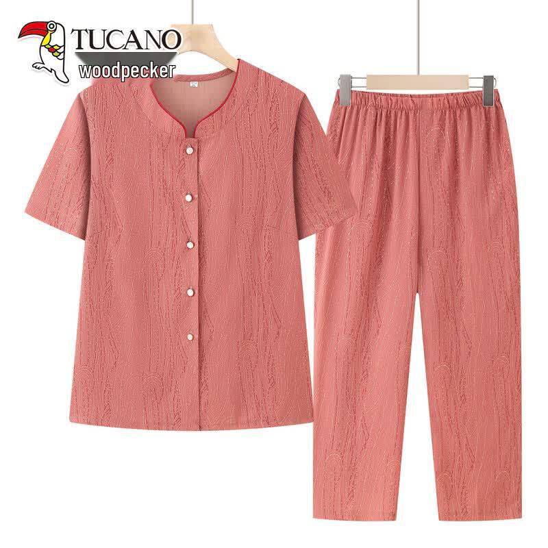 

TUCANO Women s Mid-Aged Summer Casual Loose Set 4XL