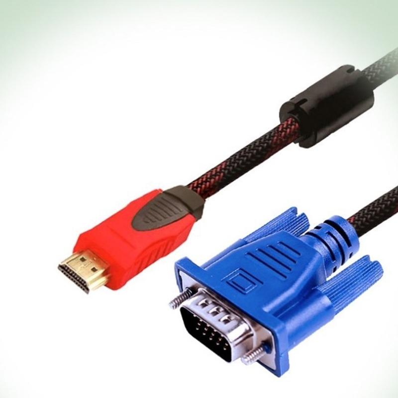 Adapter Cable 1080P Video Cables 19pin Interface To VGA Male To Male Cable Cord for Computer Laptop PC Monitors 150cm