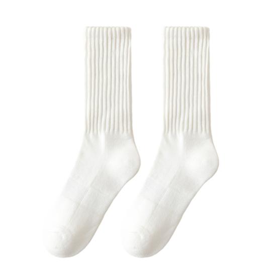 Women Slouch Socks Scrunch Crew Socks Retro Plain Color Stretchy Boot Socks for Girls Street Casual Wear Sneakers Loafers