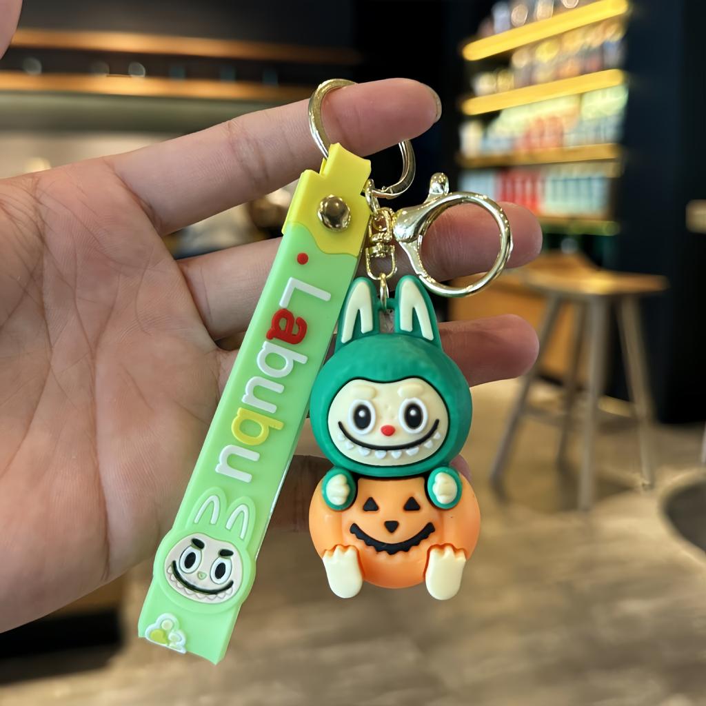2ks Dýně Labubu Labubu Klíčenka Přívěsek Roztomilý Halloweenský Přívěsek na Tašku Závěsný Dárek